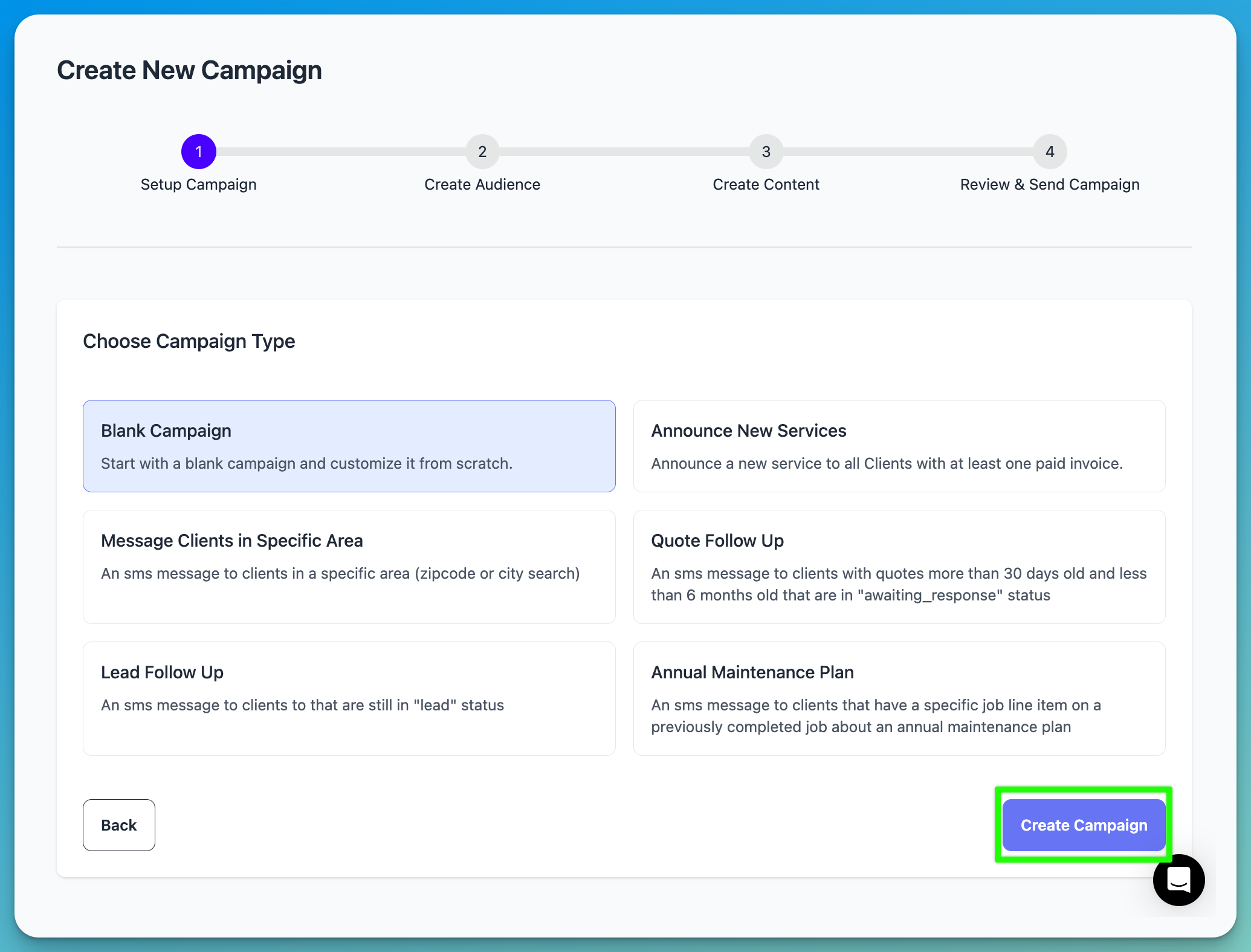 How to create an Email and SMS Campaign screenshot 2
