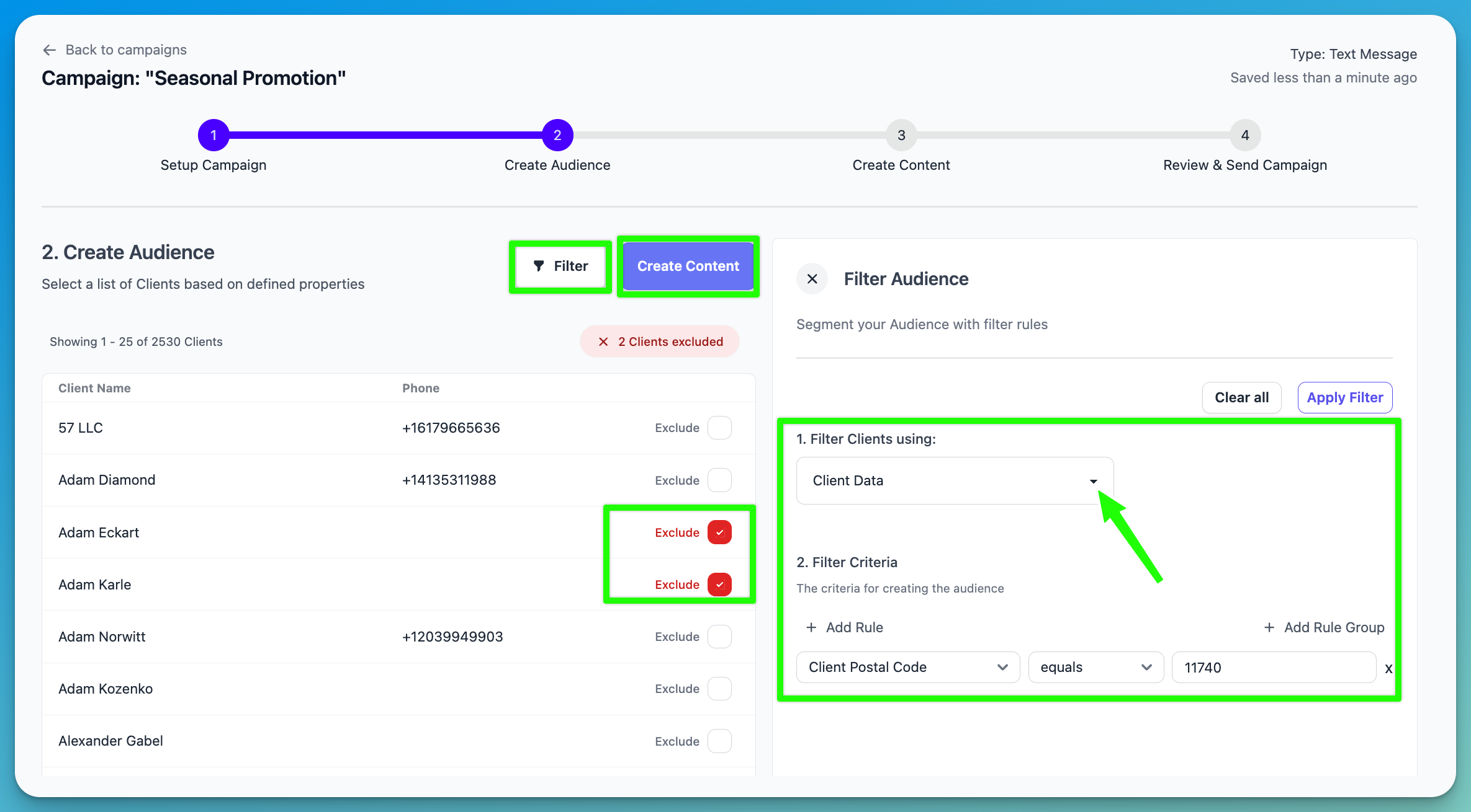 How to create an Email and SMS Campaign screenshot 3