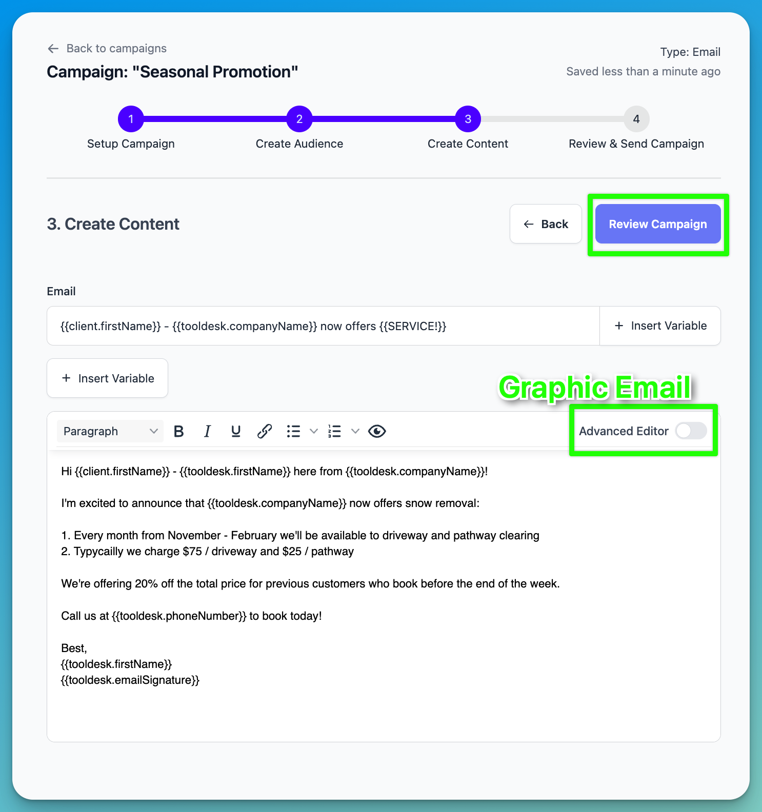 How to create an Email and SMS Campaign screenshot 4