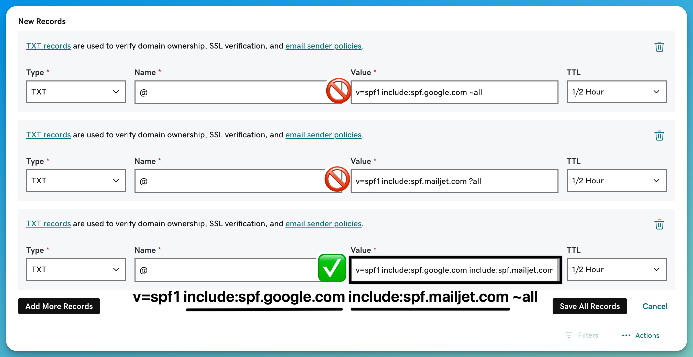 DNS Setup for Custom Sending Email screenshot 7